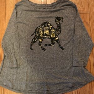 EUC women’s lucky brand 3/4 sleeve top